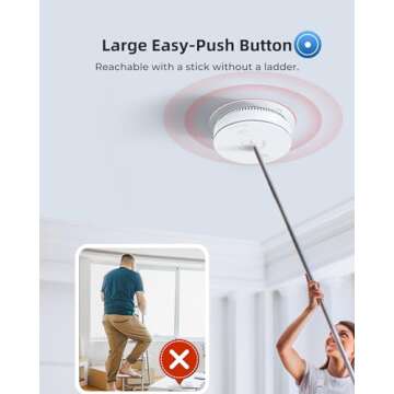 SITERWELL Smoke Detector, Smoke and Carbon Monoxide Detector with Voice Speaker, LED Light and Auto-Check, Smoke Alarm and Carbon Monoxide Detector Conforms to UL 217 & UL 2034 Standards, 4 Pack