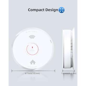 SITERWELL Smoke Detector, Smoke and Carbon Monoxide Detector with Voice Speaker, LED Light and Auto-Check, Smoke Alarm and Carbon Monoxide Detector Conforms to UL 217 & UL 2034 Standards, 4 Pack