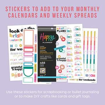 Happy Planner Sticker Pack - 688 Colorful Stickers