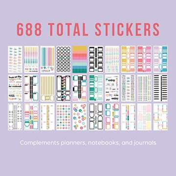 Happy Planner Sticker Pack - 688 Colorful Stickers