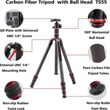 Lightweight Carbon Tripod & Monopod for Cameras