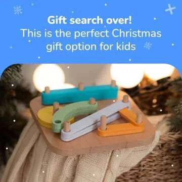 Bimi Boo Wooden Stacking Letters and Numbers Construction Activity Set for Toddlers, Peg Board Shape Sorter for Learning ABCs, Numbers, Emotions (28 Sticks, 1 Board, 1 Guide Booklet)