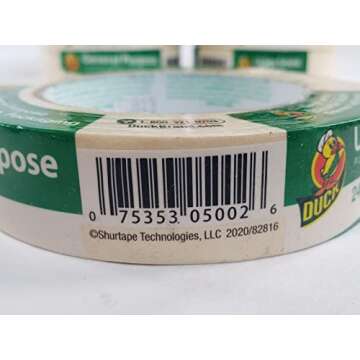 Duck Brand 394693 General Purpose Masking Tape, 0.94-Inch by 60-Yard, Single Roll, Beige