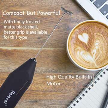 Remeel Handheld Milk Frother - Portable Foam Maker for Coffee