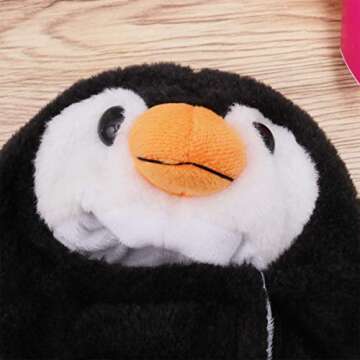 PATKAW Winter Pet Penguin Hat, 1 Pc, 17X13Cm, Quiet Ears for Dogs, Dog Hats, Cat Hat, Cat Apparel, Pet Animal Cap, Penguin Hat, Pet Funny Headdress, Cat Cosplay Costume
