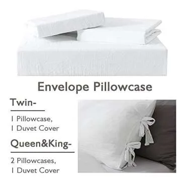 annadaif White Duvet Cover Set for Cozy Nights