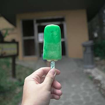 Geiserailie 40 piece Acrylic Cakesicle Sticks Mirror Ice Cream Sticks Mini Ice Lolly Craft Cakesicle Mold Sticks Ice Lolly Colored Craft Sticks for DIY Crafts Art Projects(Multicolored, 4.5 Inch)