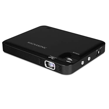 Magnasonic LED Pocket Pico Video Projector, HDMI, Rechargeable Battery, Built-in Speaker, DLP, 60" H...