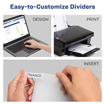 Avery Pastel Dividers for 3 Ring Binders - 5 Tab Set