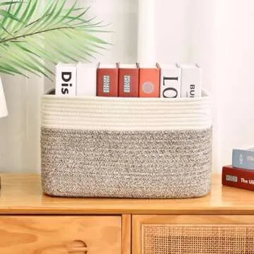 Stylish Cotton Rope Storage Baskets for Home Organization