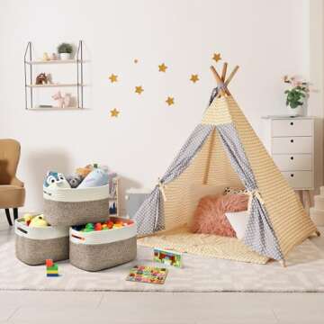 Stylish Cotton Rope Storage Baskets for Home Organization