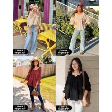 Stylish ZESICA Women's Ruffle Tunic - Chic & Comfy