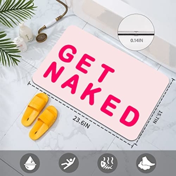 Fun Quick Dry Bath Mat - Absorbent Non-Slip Bathroom Rug