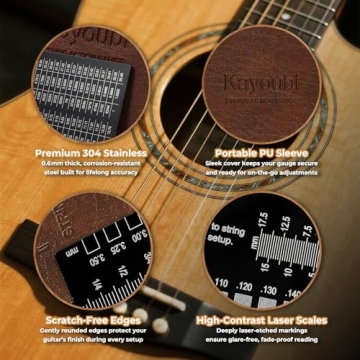 Precision KAYOUBI Guitar Action Gauge for Musicians