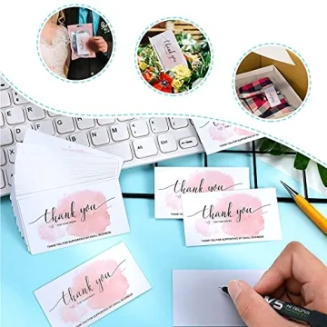 Thank You Cards Set - 620 Pieces for Small Businesses