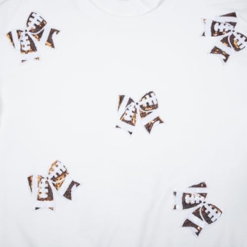 MOUSYA Womens Sequin Football Sweatshirt for Game Day