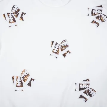 MOUSYA Womens Sequin Football Sweatshirt for Game Day