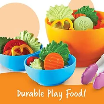 Learning Resources New Sprouts Garden Fresh Salad Set - 38 Pieces, Ages 18+ Months Pretend Play Food, Play Food for Toddlers, Toddler Kitchen Play Toys