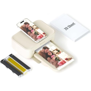 HPRT Photo Printer 4x6,+20 Sheets&1ribbon,Wi-Fi Wireless Instant Picture Printer for iPhone, Android...