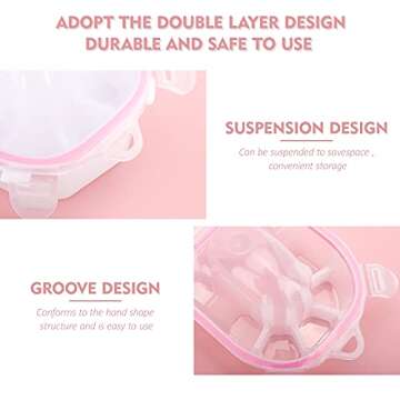 Nail Soaking Bowl, 2PCS Soak Off Bowl Gel Polish Remover,Cuticle Remover Manicure Bowl with Triangle Cuticle Peeler and Stainless Steel for Gel Polish Remover Nail Art Tool