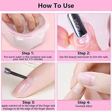 Nail Soaking Bowl, 2PCS Soak Off Bowl Gel Polish Remover,Cuticle Remover Manicure Bowl with Triangle Cuticle Peeler and Stainless Steel for Gel Polish Remover Nail Art Tool