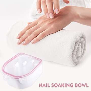 Nail Soaking Bowl, 2PCS Soak Off Bowl Gel Polish Remover,Cuticle Remover Manicure Bowl with Triangle Cuticle Peeler and Stainless Steel for Gel Polish Remover Nail Art Tool