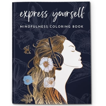 RYVE Adult Coloring Book for Women - Mindfulness Coloring Book with Personal Growth Prompts - Colori...