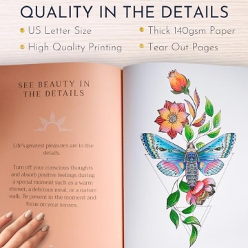 RYVE Adult Coloring Book for Women - Mindfulness Coloring Book with Personal Growth Prompts - Coloring Book for Adults Relaxation, Coloring Book Adult, Mindfulness Gifts, Relaxation Gifts for Women