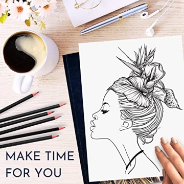 RYVE Adult Coloring Book for Women - Mindfulness Coloring Book with Personal Growth Prompts - Coloring Book for Adults Relaxation, Coloring Book Adult, Mindfulness Gifts, Relaxation Gifts for Women