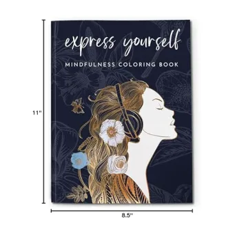 RYVE Adult Coloring Book for Women - Mindfulness Coloring Book with Personal Growth Prompts - Coloring Book for Adults Relaxation, Coloring Book Adult, Mindfulness Gifts, Relaxation Gifts for Women