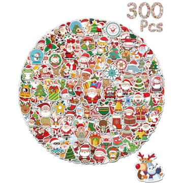 Benresive 300 Pcs Christmas Stickers for Kids - Fun Holiday Water Bottle Stickers