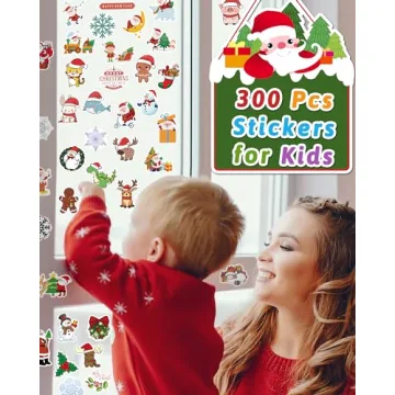 Fun Christmas Stickers for Kids - 300 Pcs Holiday Fun