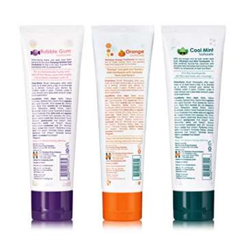 Himalaya Botanique Kids Toothpaste, Herbal, Cool Mint, Bubble Gum and Orange Flavor, Fights Plaque, ...