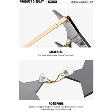 ENTHYI Star Shape Sunglasses - Fun Accessory for All