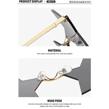 ENTHYI Star Shape Sunglasses - Fun Accessory for All