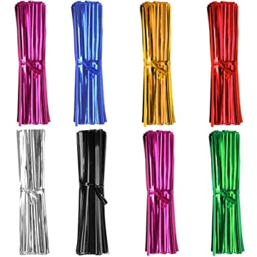 3200 Color-Coded Metallic Twist Ties - Perfect for Organization and Crafts!