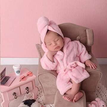 M&G House Newborn Photography Props Bathrobe Outfits Baby Photoshoot Props Robe Girl Baby Photo Prop Outfit Bathrobe