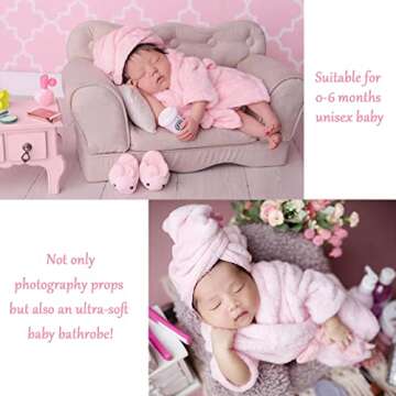 M&G House Newborn Photography Props Bathrobe Outfits Baby Photoshoot Props Robe Girl Baby Photo Prop Outfit Bathrobe