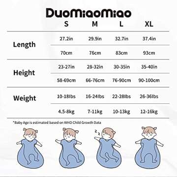 Duomiaomiao 2 Pack Baby Sleep Sack 100% Organic Cotton Lightweight Breathable Comfy Toddler Sleeping Sack (0.5 Tog-Tiger, Small)