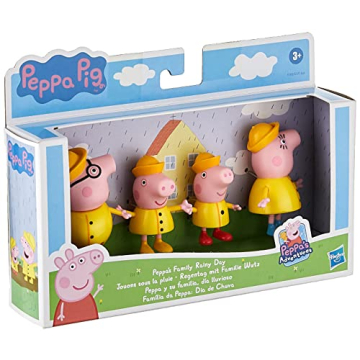 Peppa Pig Rainy Day Figure 4-Pack for Kids