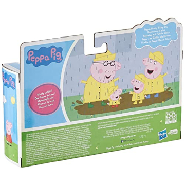 Peppa Pig Rainy Day Figure 4-Pack for Kids