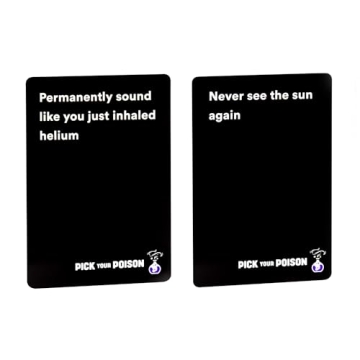 Pick Your Poison Party Game - The “What Would You Rather Do?” Family Card Game - for Kids, Tweens, Teens, College Students, Adults and Families, at Fun Parties and Board Games Night with Your Group