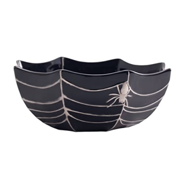 Bico 9.5 inch Halloween Spider Serving Bowl for Treats