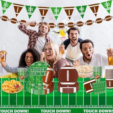 Football Party Decorations Set for 24 Guests Complete Kit