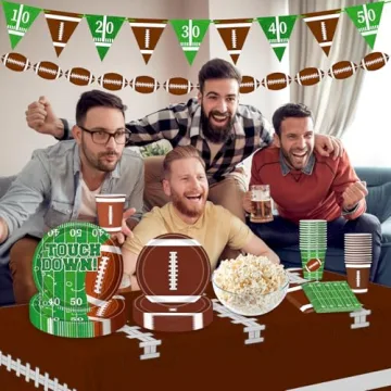 Football Party Decorations Set for 24 Guests Complete Kit