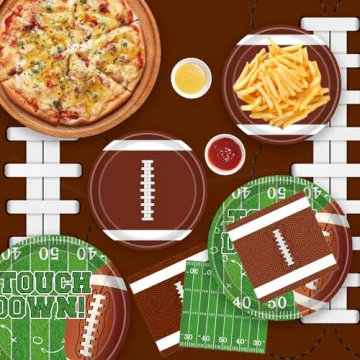 Football Party Decorations Set for 24 Guests Complete Kit