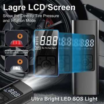 Portable Air Compressor for Quick Tire Inflation 150PSI