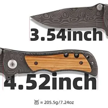 ZENNLAB Moblade Engraved Pocket Knife for Husband, 5 Years Anniversary Present, 5 Years of Marriage, Gift for him 5th Anniversary, Husband Gift, 5 Years Down, Forever to Go