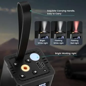 Portable Tire Inflator for Quick Air Filling and Charging