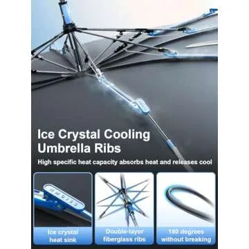 Nmoiss Windshield Sun Shade Umbrella 99% UV Protection